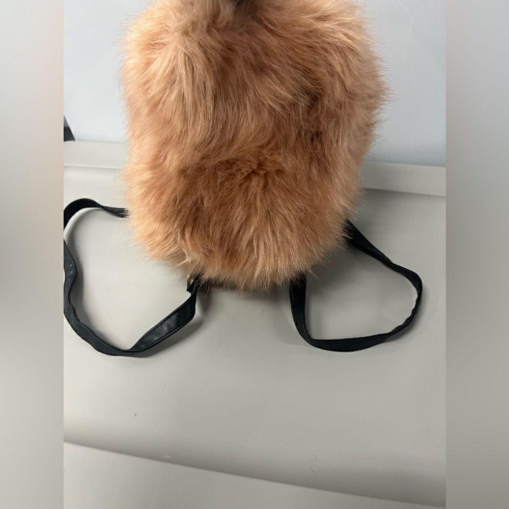 Faux fur mini backpack